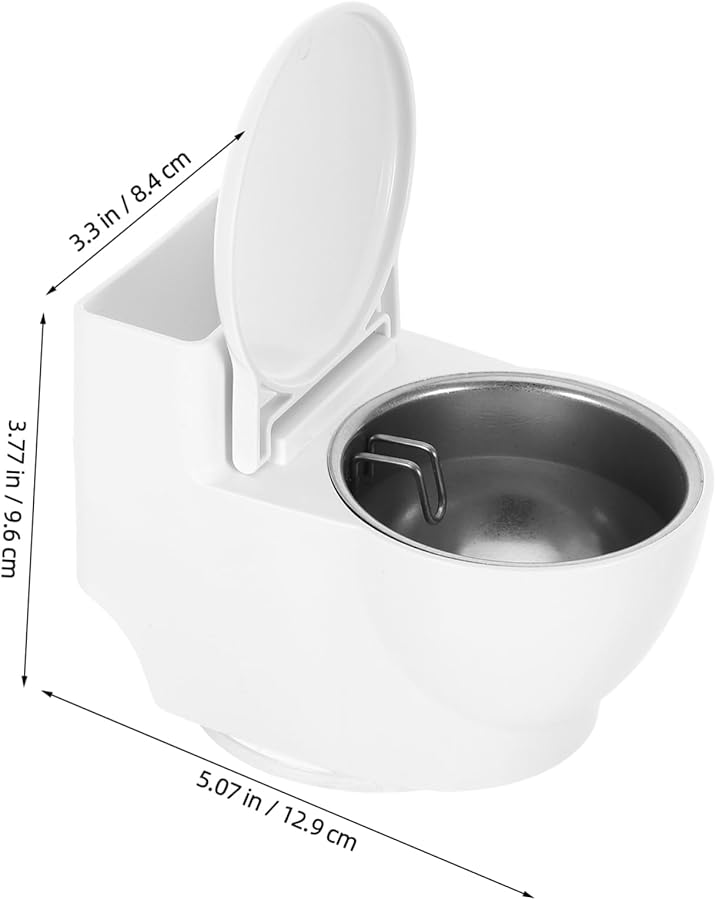 Wall Mounted Toilet Shaped Ashtray With Lid Smokeless Storage Box For Home Office Bathroom - Image 2